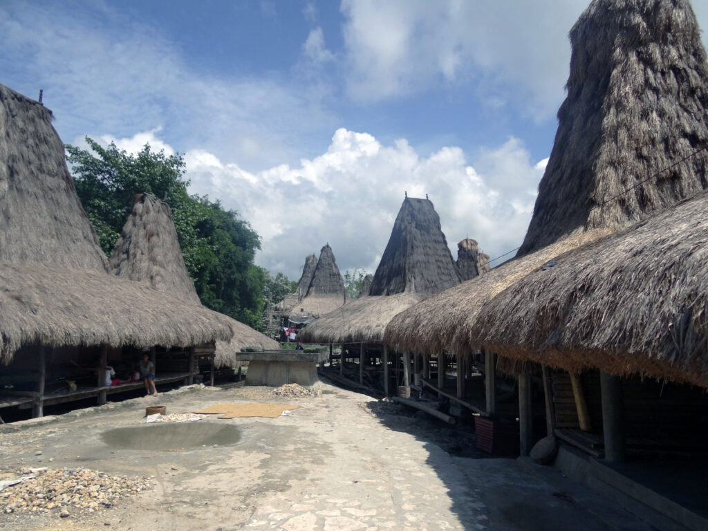 Village de Prai Yawang, centre rituel et politique de Rindi, 1991. Île de Sumba. Photo : Georges Breguet.